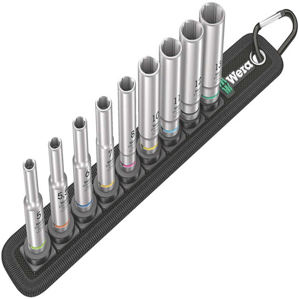 ชุดลูกบล็อก Wera Belt A Deep 1 socket set 14 05004525001 ชุด 9 ชิ้น