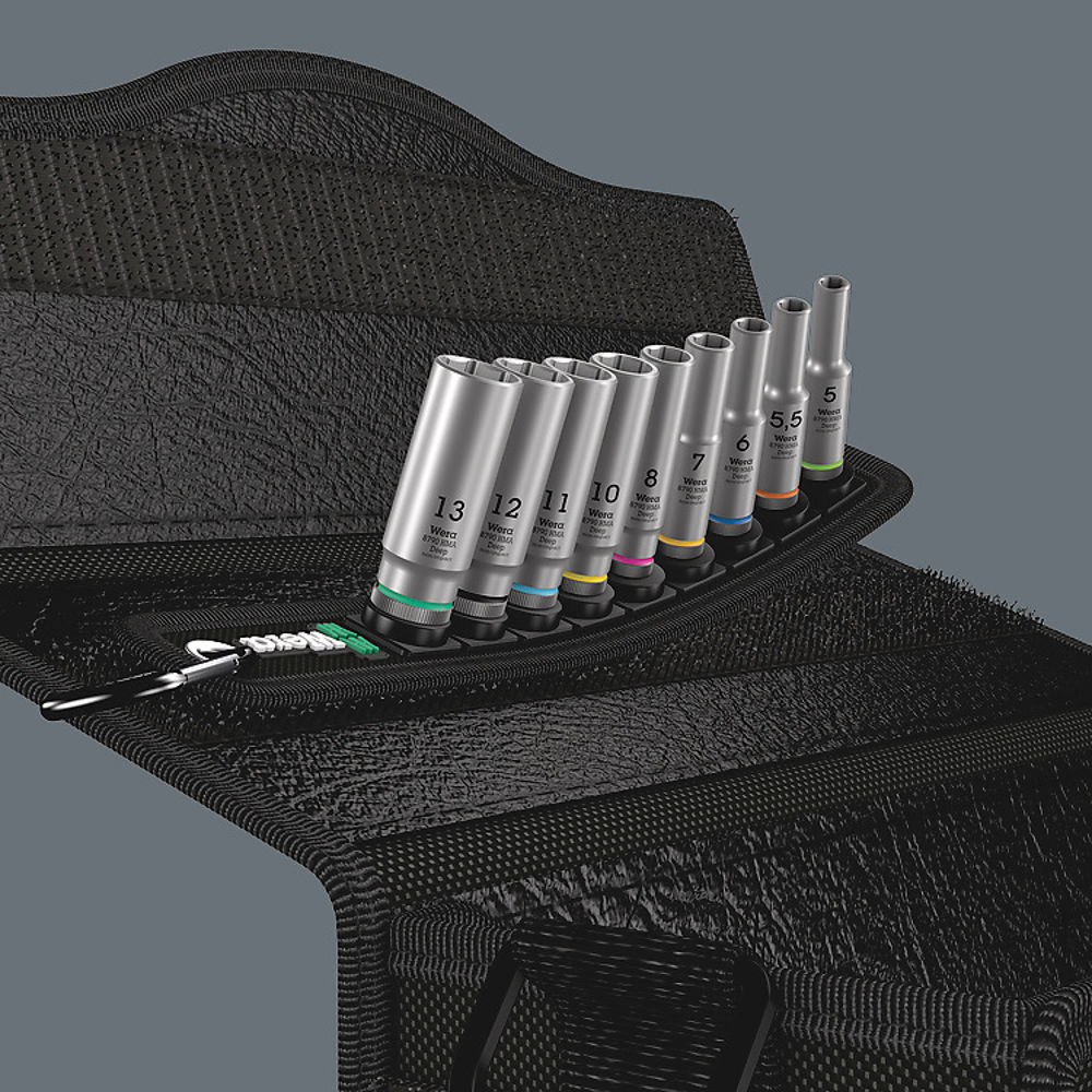 ชุดลูกบล็อก Wera Belt A Deep 1 socket set 14 05004525001 ชุด 9 ชิ้น