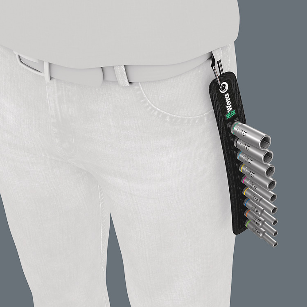 ชุดลูกบล็อก Wera Belt A Deep 1 socket set 14 05004525001 ชุด 9 ชิ้น