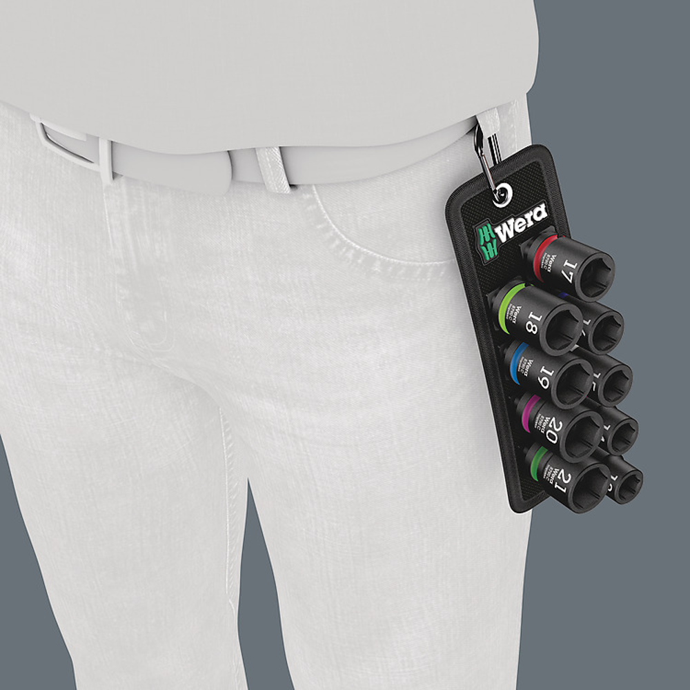 ชุดลูกบล็อก Wera Belt C Impaktor 1 socket set 12 05004580001 ชุด 10 ชิ้น