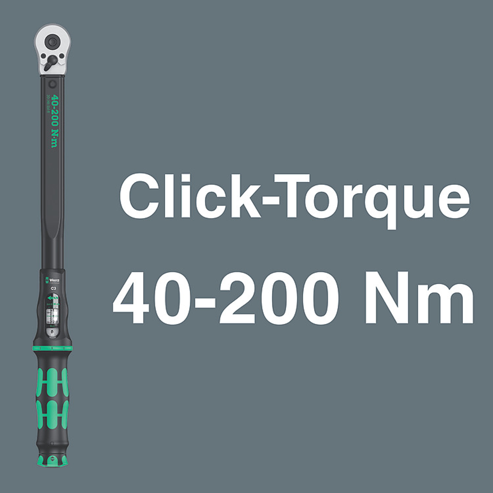 ชุดประแจปอนด์ Wera ClickTorque C 3 Set 1 ขนาด 12 นิ้ว 05075681001 40  200 Nm