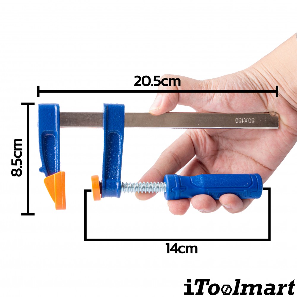 ปากกาจับชิ้นงาน ตัวเอฟ WADFOW 50x150mm WCP2151