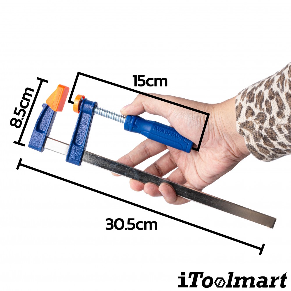 ปากกาจับชิ้นงาน ตัวเอฟ WADFOW 50x250mm WCP2153