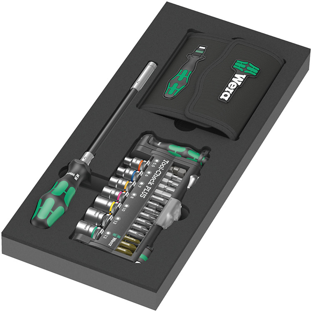 ชุดไขควง Wera 9750 Foam insert KK and ToolCheck PLUS set 1 05150150001 ชุด 57 ชิ้น