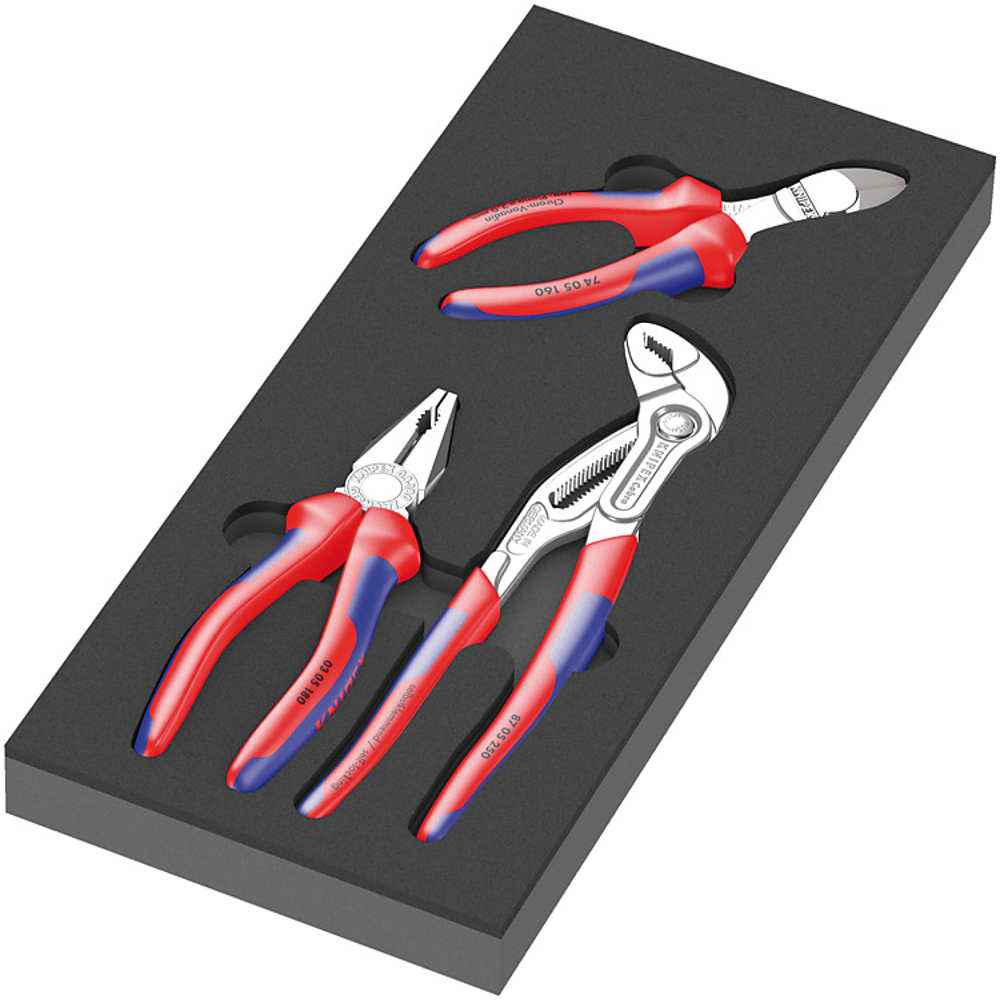 ชุดคีม Knipex 9780 Foam insert set 1 05150180001 ชุด 3 ชิ้น