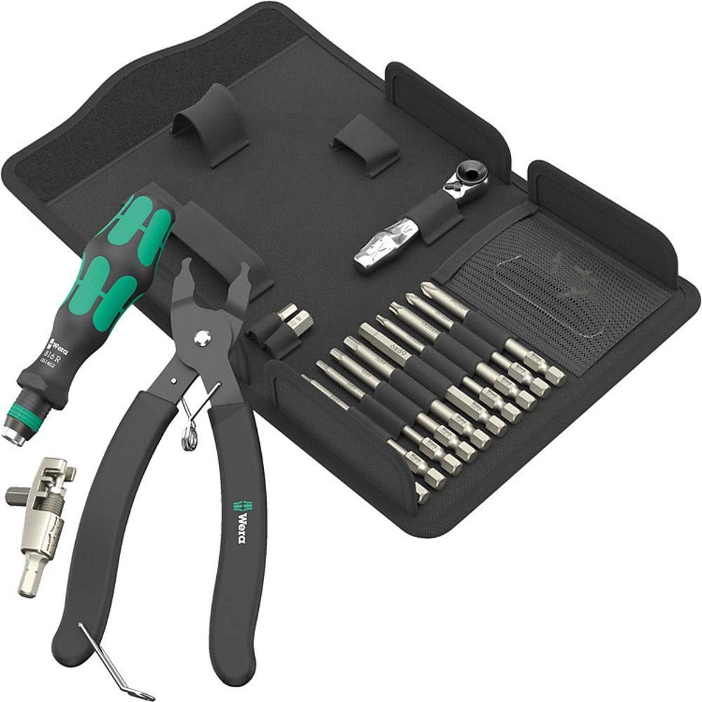 ชุดเครื่องมือจักรยาน Wera 9532 Chain riveter set for workshops 05136042001 ชุด 18 ชิ้น