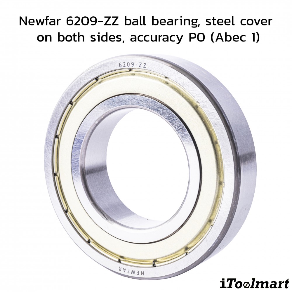 ลูกปืน Newfar 6209 ZZ ฝาเหล็กปิด 2 ข้าง ความแม่นยำ P0  Abec 1 