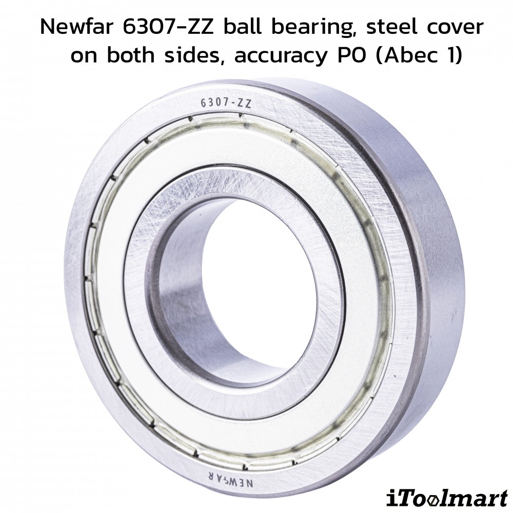 ลูกปืน Newfar 6307 ZZ ฝาเหล็กปิด 2 ข้าง ความแม่นยำ P0  Abec 1 