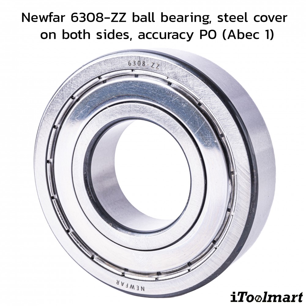 ลูกปืน Newfar 6308 ZZ ฝาเหล็กปิด 2 ข้าง ความแม่นยำ P0  Abec 1 