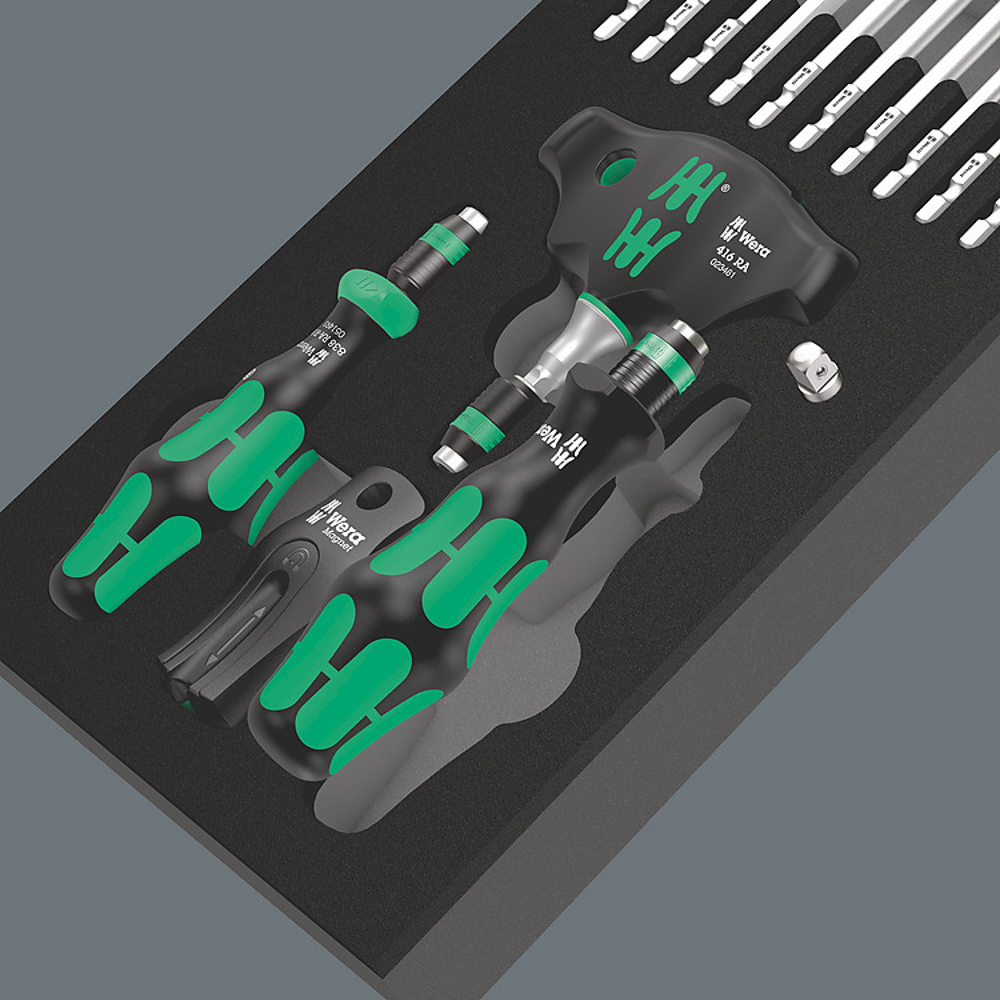 ชุดไขควง Wera 9752 Foam insert KK Ratchet functionality set 1 05150152001 ชุด 24 ชิ้น