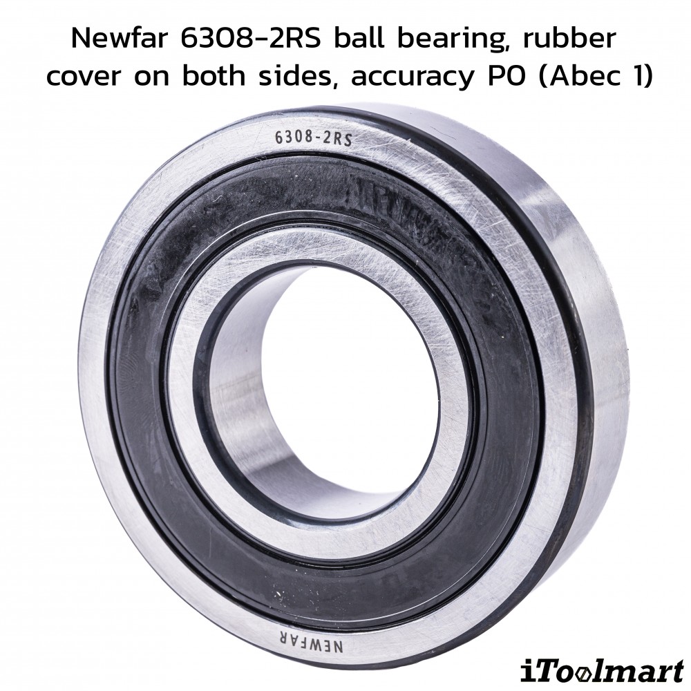 ลูกปืน Newfar 6308 2RS ฝายางปิด 2 ข้าง ความแม่นยำ P0  Abec 1 