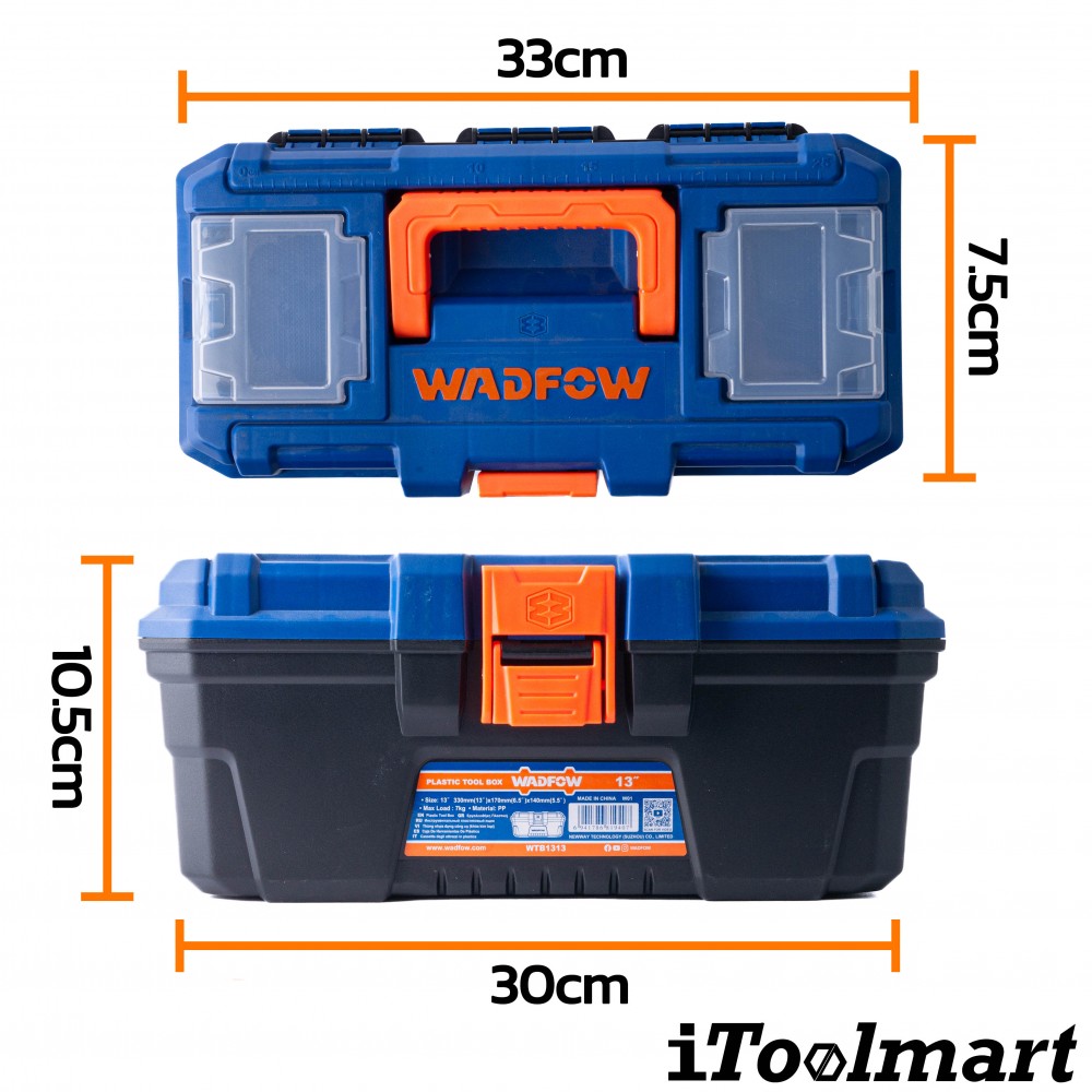 กล่องเครื่องมือพลาสติก WADFOW 13  WTB1313