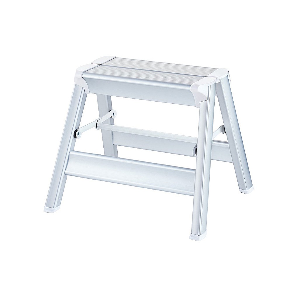 บันไดอะลูมิเนียม เก้าอี้สตูล HASEGAWA SK2.0-03S จำนวน 1 ขั้น สีเงิน ระดับความสูง 0.30 เมตร รับน้ำหนักได้ 130 กก.