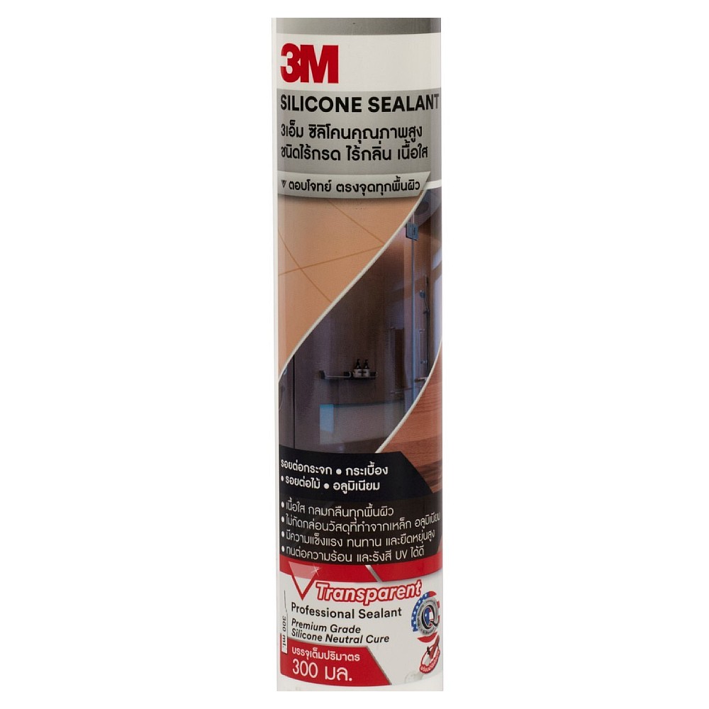 กาวซิลิโคน สีใส ไร้กรด ไร้กลิ่น 3M ปริมาณ 300 มล.