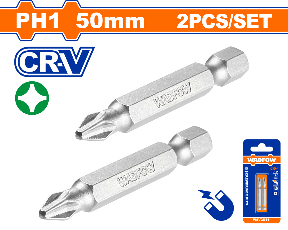 ดอกไขควงแฉก WADFOW PH1x50mm CRV WSV2K11