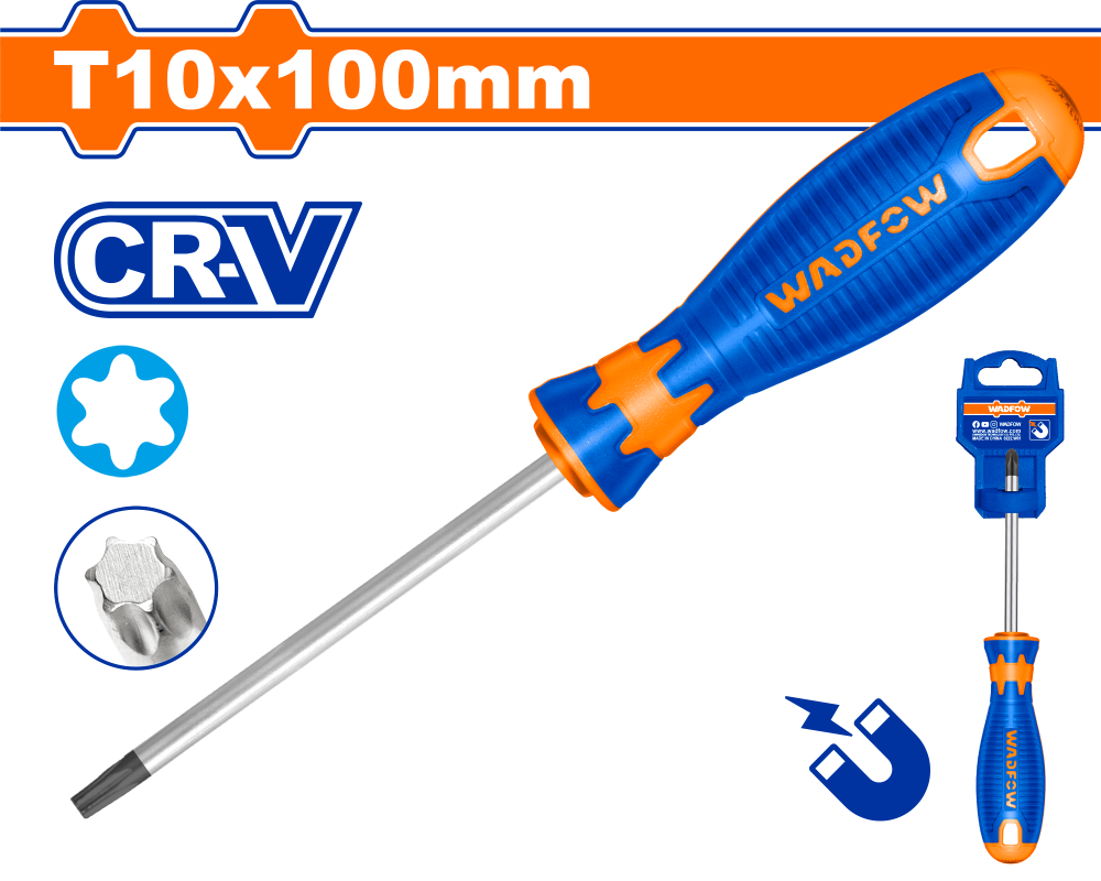 ไขควงทอร์ค WADFOW T10x100mm CRV WSDT214