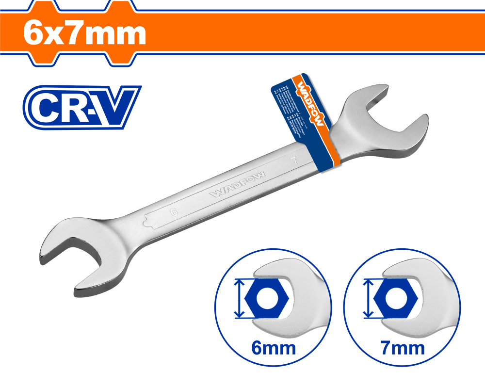 ประแจปากตายคู่ WADFOW ขนาด 6x7 WSA2301 ประแจปากตายคู่ WADFOW ขนาด 6x7 WSA2301