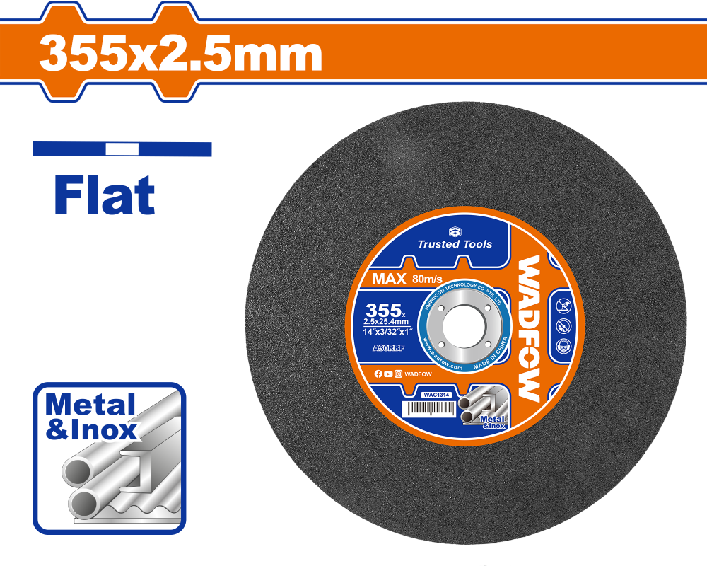 ใบตัดเหล็ก WADFOW 14 นิ้ว WAC1314 ใบตัดเหล็ก WADFOW 14 นิ้ว WAC1314