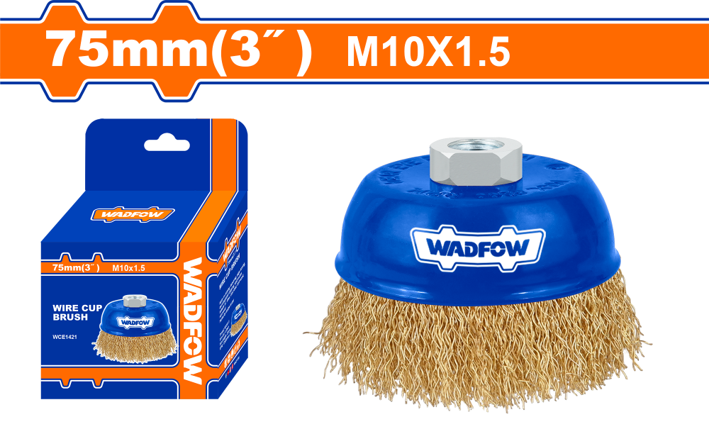 แปรงลวดรูปถ้วย WADFOW 3 นิ้ว WCE1421 แปรงลวดรูปถ้วย WADFOW 3 นิ้ว WCE1421