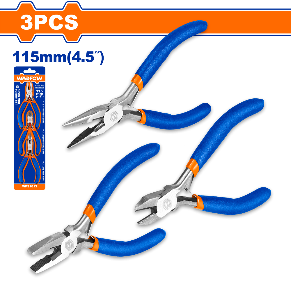 ชุดคีม 3 ชิ้น WADFOW 45 นิ้ว WPS1613 ชุดคีม 3 ชิ้น WADFOW 45 นิ้ว WPS1613