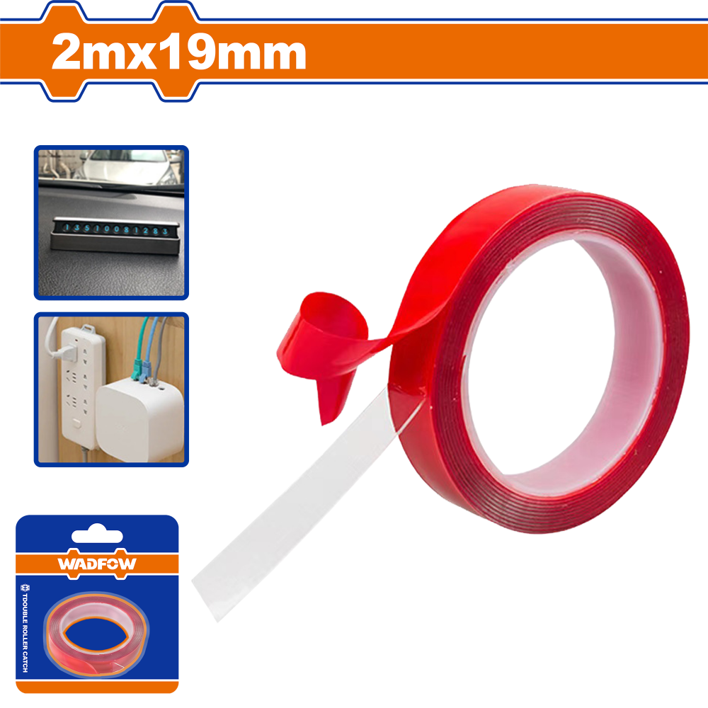 เทปกาว 2 หน้า WADFOW 2mx19mm WPN9K19 เทปกาว 2 หน้า WADFOW 2mx19mm WPN9K19