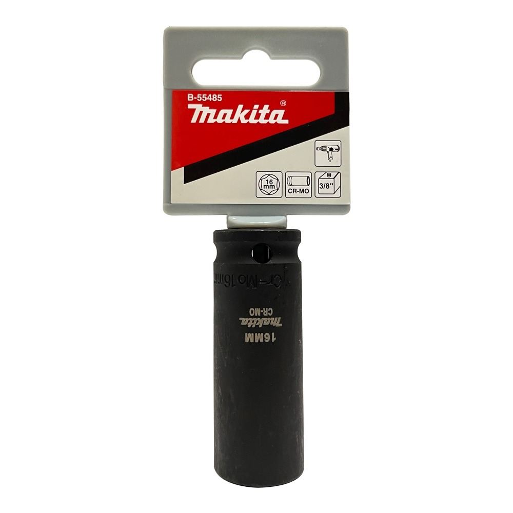 ลูกบล็อก MAKITA B 55485 รุ่นยาว Impact 3 8 นิ้ว ขนาด 16x63 mm  ลูกบล็อก MAKITA B 55485 รุ่นยาว Impact 3 8 นิ้ว ขนาด 16x63 mm
