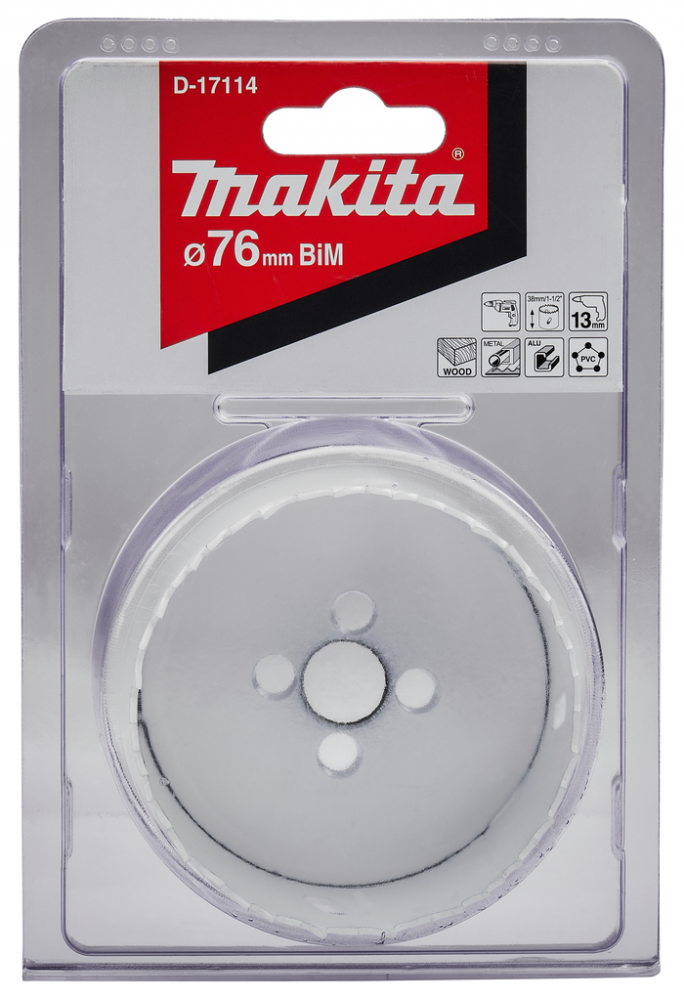 โฮลซอ MAKITA D 17114 BIM ขนาด 76 มม โฮลซอ MAKITA D 17114 BIM ขนาด 76 มม