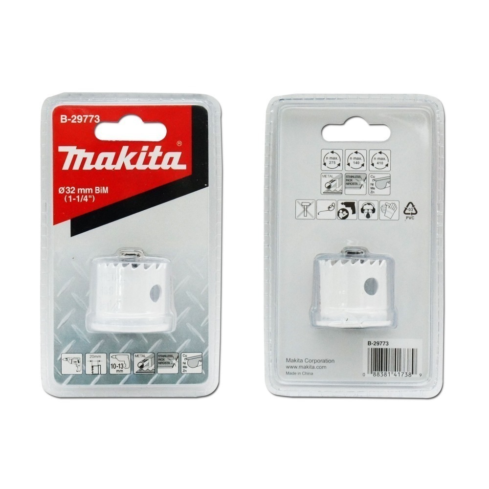 โฮลซอเจาะเหล็กแผ่น MAKITA B 29773 BIM ขนาด 32x20 มม โฮลซอเจาะเหล็กแผ่น MAKITA B 29773 BIM ขนาด 32x20 มม
