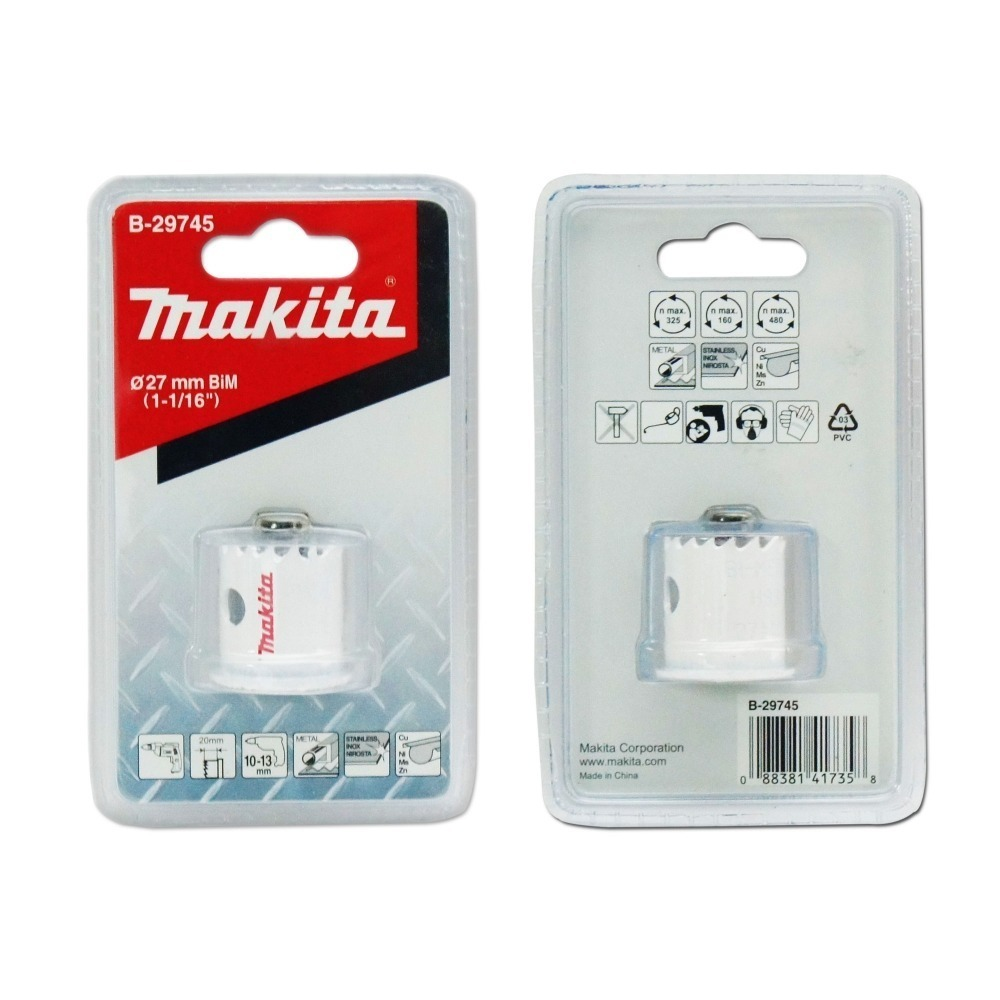 โฮลซอเจาะเหล็กแผ่น MAKITA B 29745 BIM ขนาด 27x20 มม โฮลซอเจาะเหล็กแผ่น MAKITA B 29745 BIM ขนาด 27x20 มม