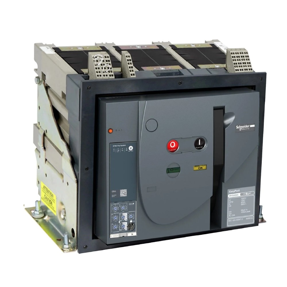 แอร์เบรกเกอร์ ACB SCHNEIDER MVS40N3MF2L พร้อมทริปยูนิตรุ่น ET2I แบบ fixed พิกัดกระแส 4000 A 50kA แอร์เบรกเกอร์ ACB SCHNEIDER MVS40N3MF2L พร้อมทริปยูนิตรุ่น ET2I แบบ fixed พิกัดกระแส 4000 A 50kA