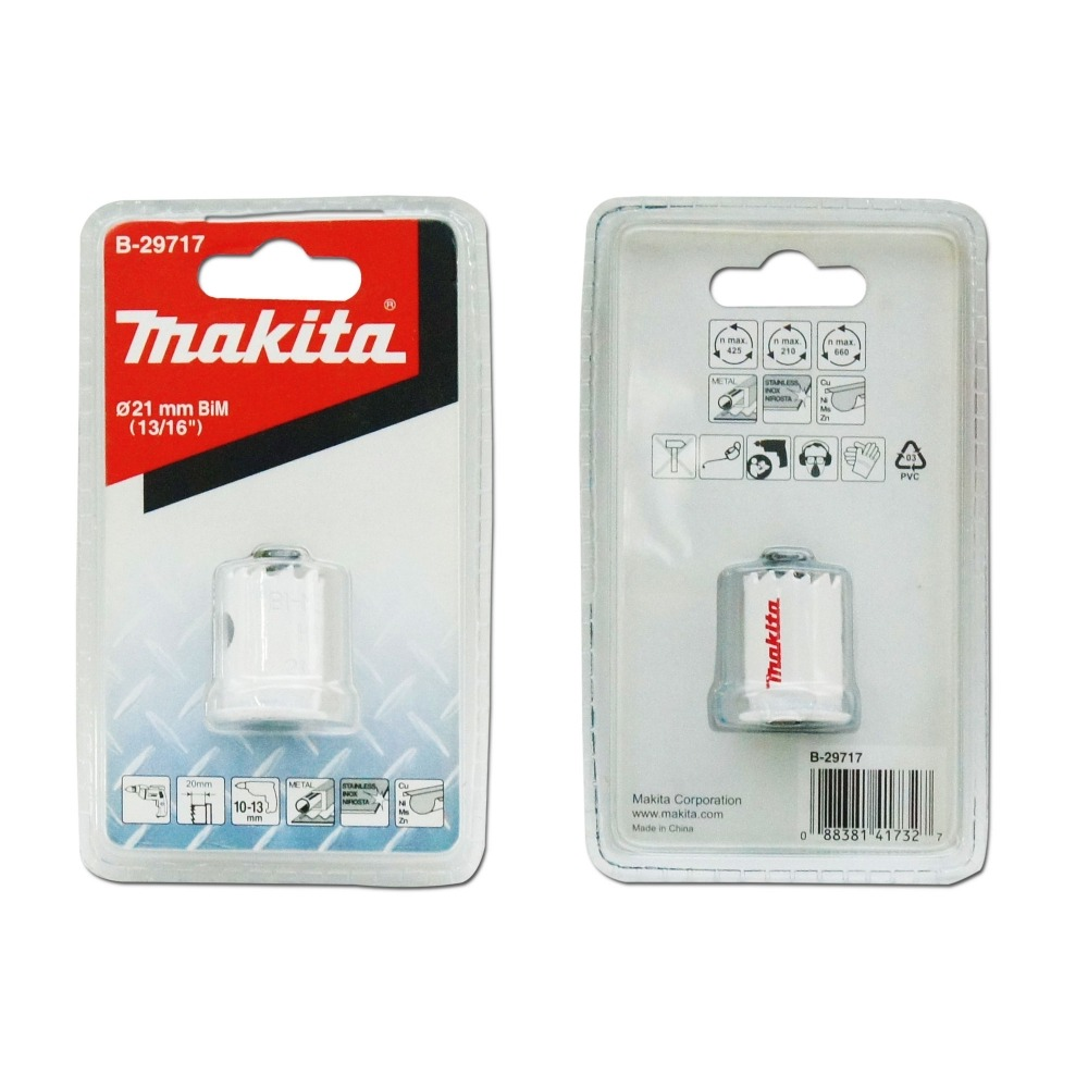 โฮลซอเจาะเหล็กแผ่น MAKITA B 29717 BIM ขนาด 21x20 มม โฮลซอเจาะเหล็กแผ่น MAKITA B 29717 BIM ขนาด 21x20 มม