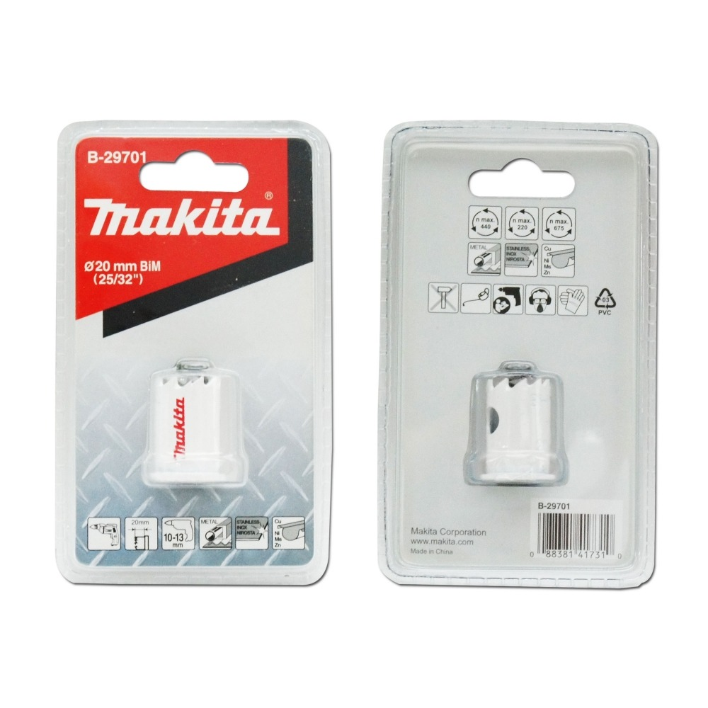 โฮลซอ MAKITA B 29701  BIM เจาะเหล็กแผ่น ขนาด 20x20 มม 