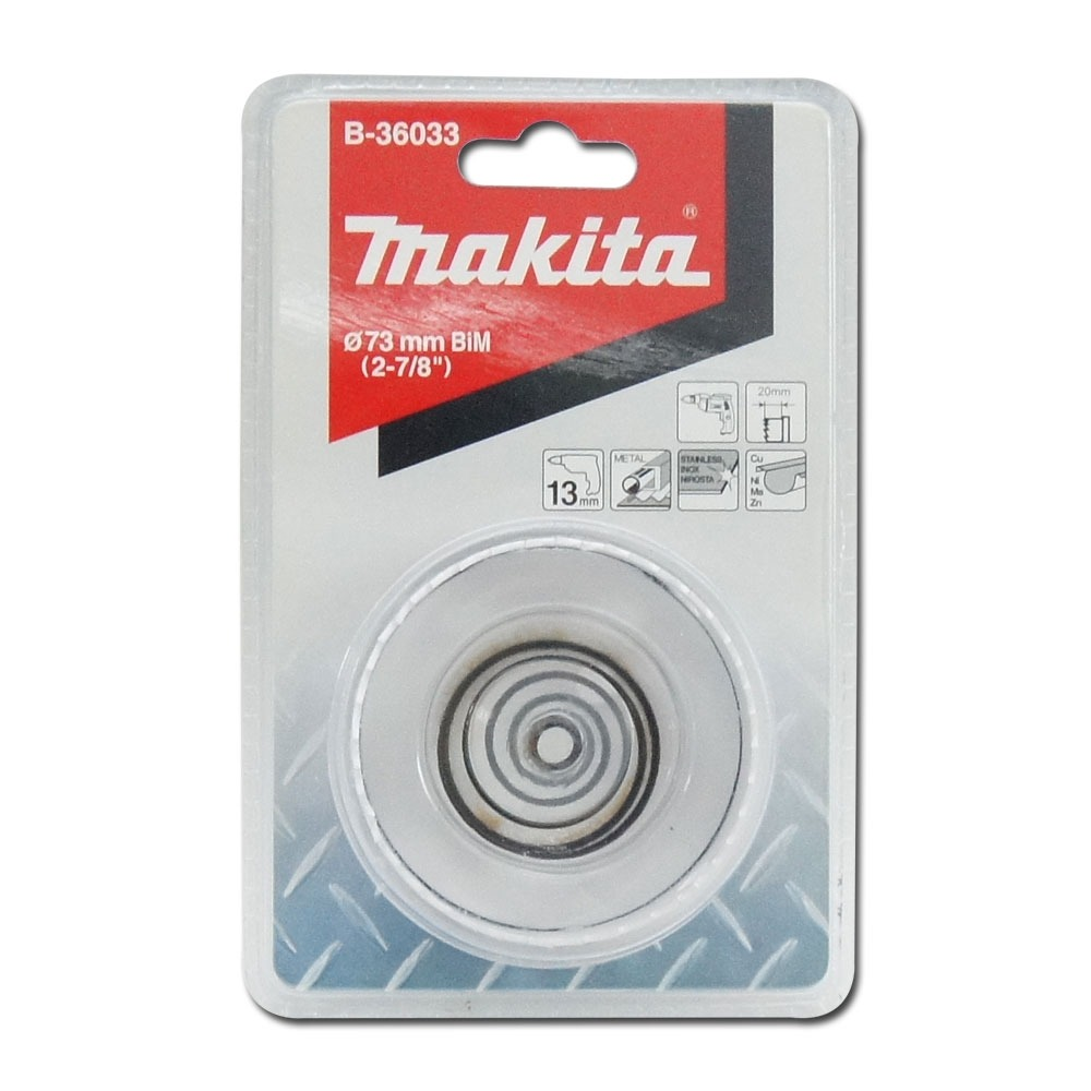 โฮลซอ MAKITA B 36033 BIM เจาะเหล็กแผ่น ขนาด 73x20 มม โฮลซอ MAKITA B 36033 BIM เจาะเหล็กแผ่น ขนาด 73x20 มม