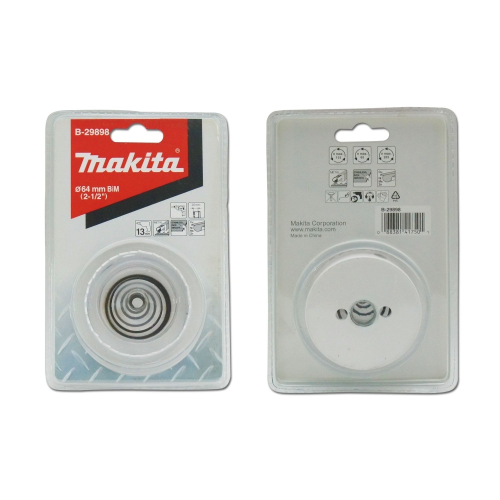 โฮลซอ MAKITA B 29898  BIM เจาะเหล็กแผ่น ขนาด 64x20 มม 