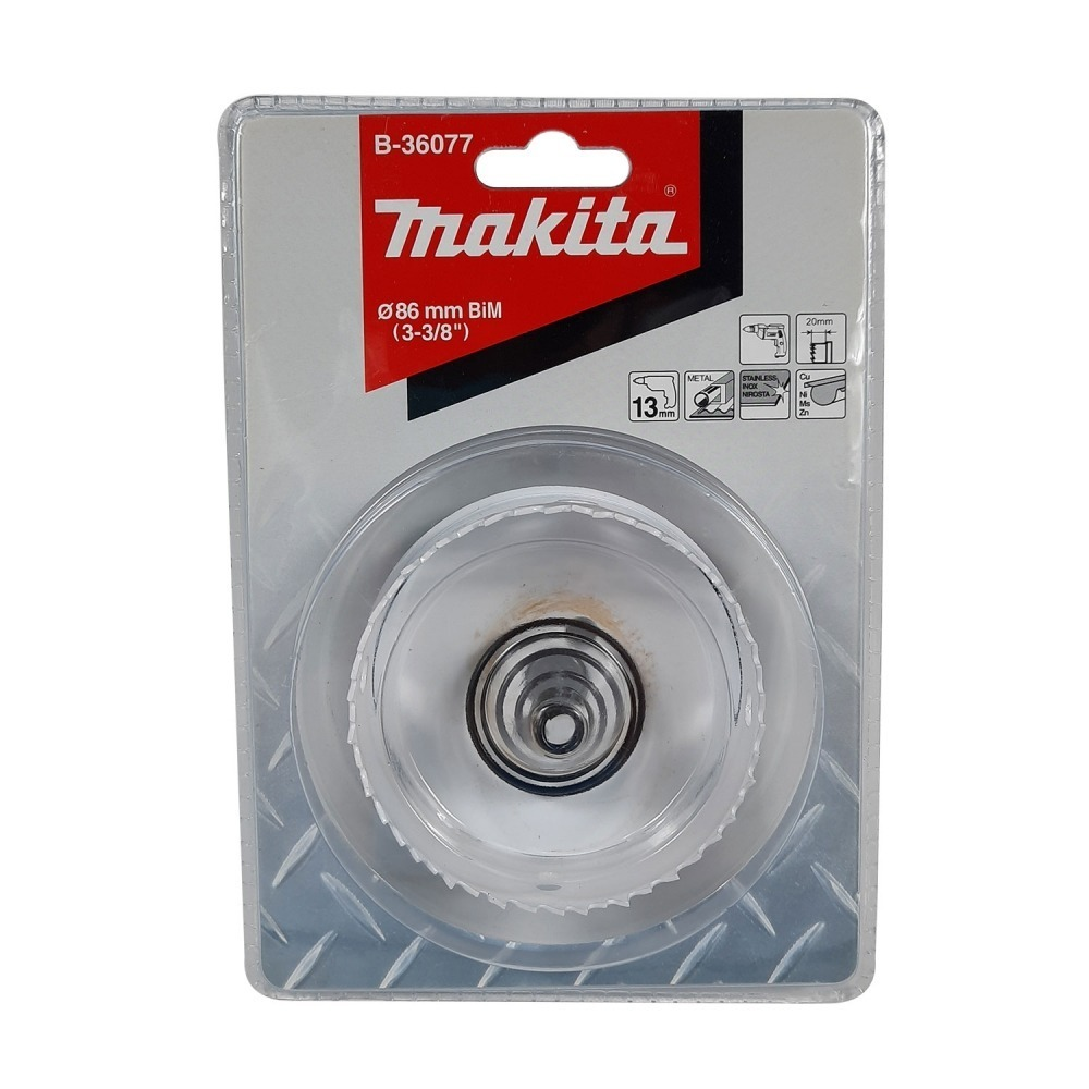 โฮลซอ MAKITA B 36077 BIM เจาะเหล็กแผ่น ขนาด 86x20 มม 