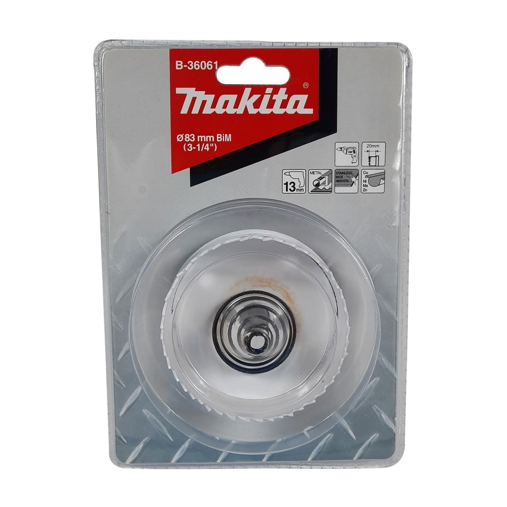 โฮลซอ MAKITA B 36061 BIM เจาะเหล็กแผ่น ขนาด 83x20 มม โฮลซอ MAKITA B 36061 BIM เจาะเหล็กแผ่น ขนาด 83x20 มม