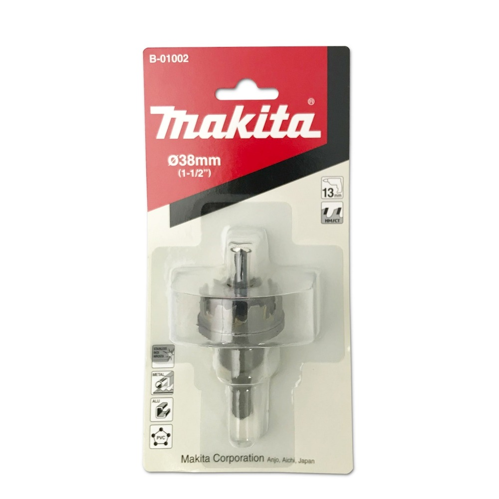 โฮลซอ MAKITA B 01002 TCT พร้อมดอกนำ ขนาด 38x10 มม 