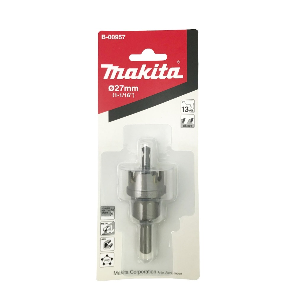 โฮลซอ MAKITA B 00957 TCT พร้อมดอกนำ ขนาด 27x10 มม  