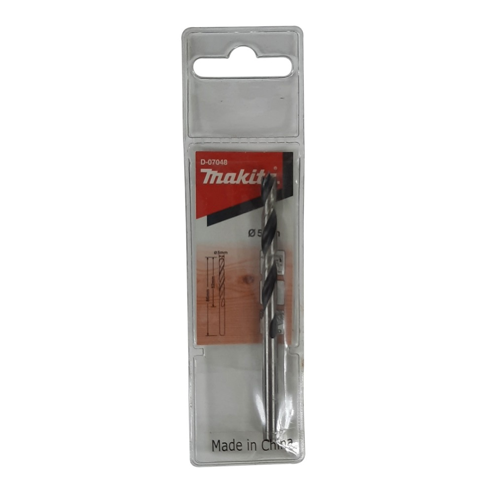 ดอกสว่าน MAKITA D 07048 สำหรับเจาะไม้ ก้านกลม ขนาด 5x85x52 mm ดอกสว่าน MAKITA D 07048 สำหรับเจาะไม้ ก้านกลม ขนาด 5x85x52 mm