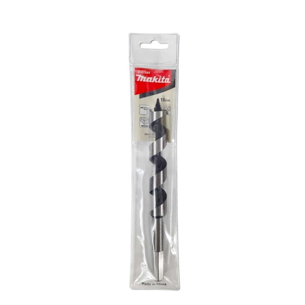 ดอกสว่าน MAKITA D 07294 สำหรับเจาะไม้ Single Spur Auger  ก้านกลม ขนาด 18x200 mm 