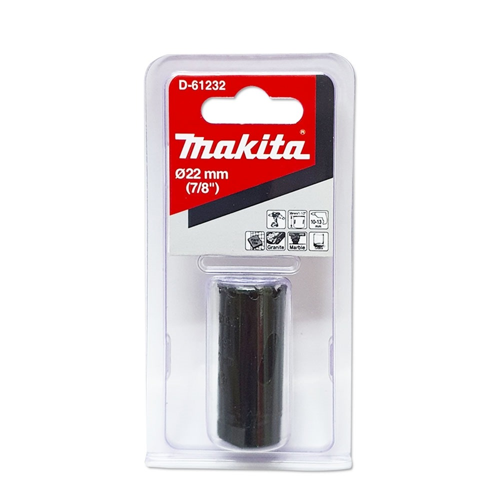 โฮลซอ MAKITA D 61232 เจาะกระเบื้องแบบใช้น้ำ ขนาด 22x38 มม โฮลซอ MAKITA D 61232 เจาะกระเบื้องแบบใช้น้ำ ขนาด 22x38 มม