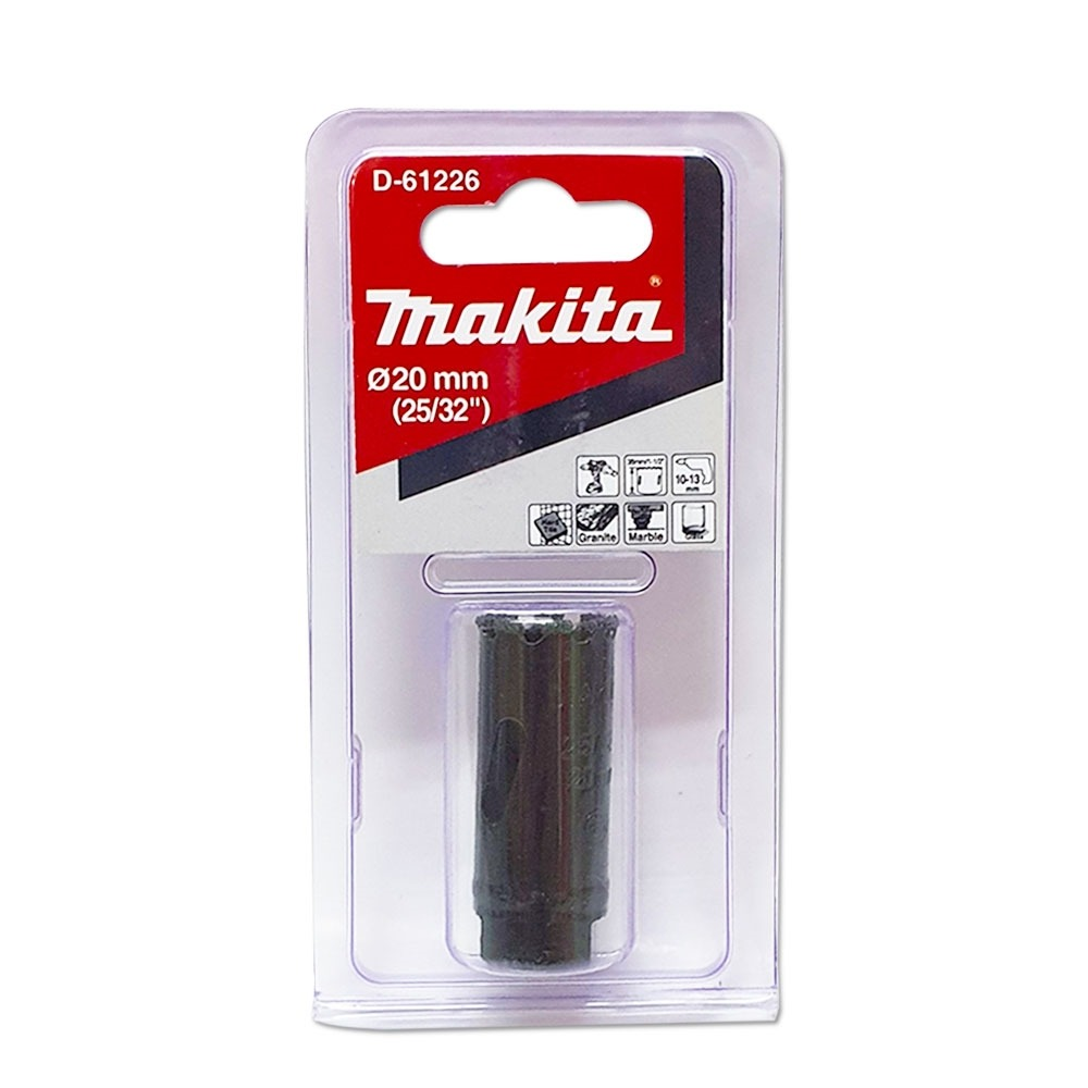 โฮลซอ MAKITA D 61226 เจาะกระเบื้องแบบใช้น้ำ ขนาด 20x38 มม โฮลซอ MAKITA D 61226 เจาะกระเบื้องแบบใช้น้ำ ขนาด 20x38 มม