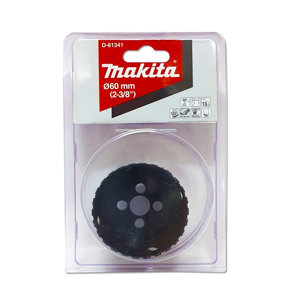 โฮลซอ MAKITA D 61341 เจาะกระเบื้องแบบใช้น้ำ ขนาด 60x38 มม  