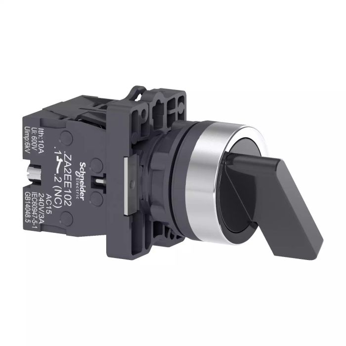 สวิตซ์ซีเลคเตอร์ SCHNEIDER XA2EJ25 ที่จับแบบยาว 3 ตําแหน่ง 1NO1NC 