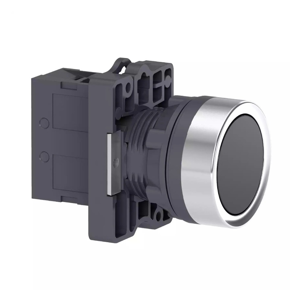 สวิตซ์ปุ่มกด SCHNEIDER XA2EA21 แบบหัวเรียบ กดเด้งกลับ ขนาด 22 มม  1NO สีดำ