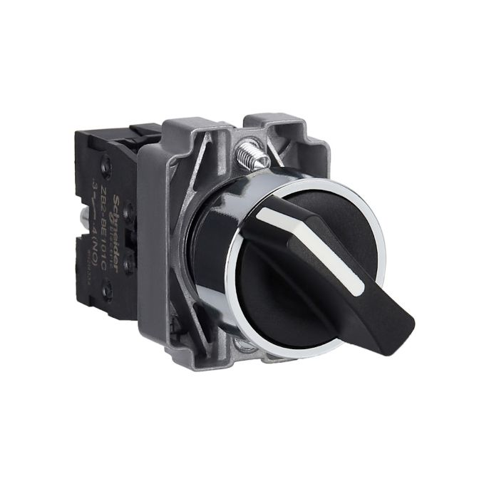 ซีเล็คเตอร์สวิตช์ SCHNEIDER XB2BD21C 2 ตำแหน่ง กดค้าง 1NO