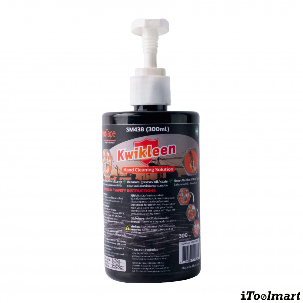 น้ำยาทำความสะอาดมือช่าง PROTAPE SM438 Kwikleen Hand Cleaning Solution ขนาด 300 มล 