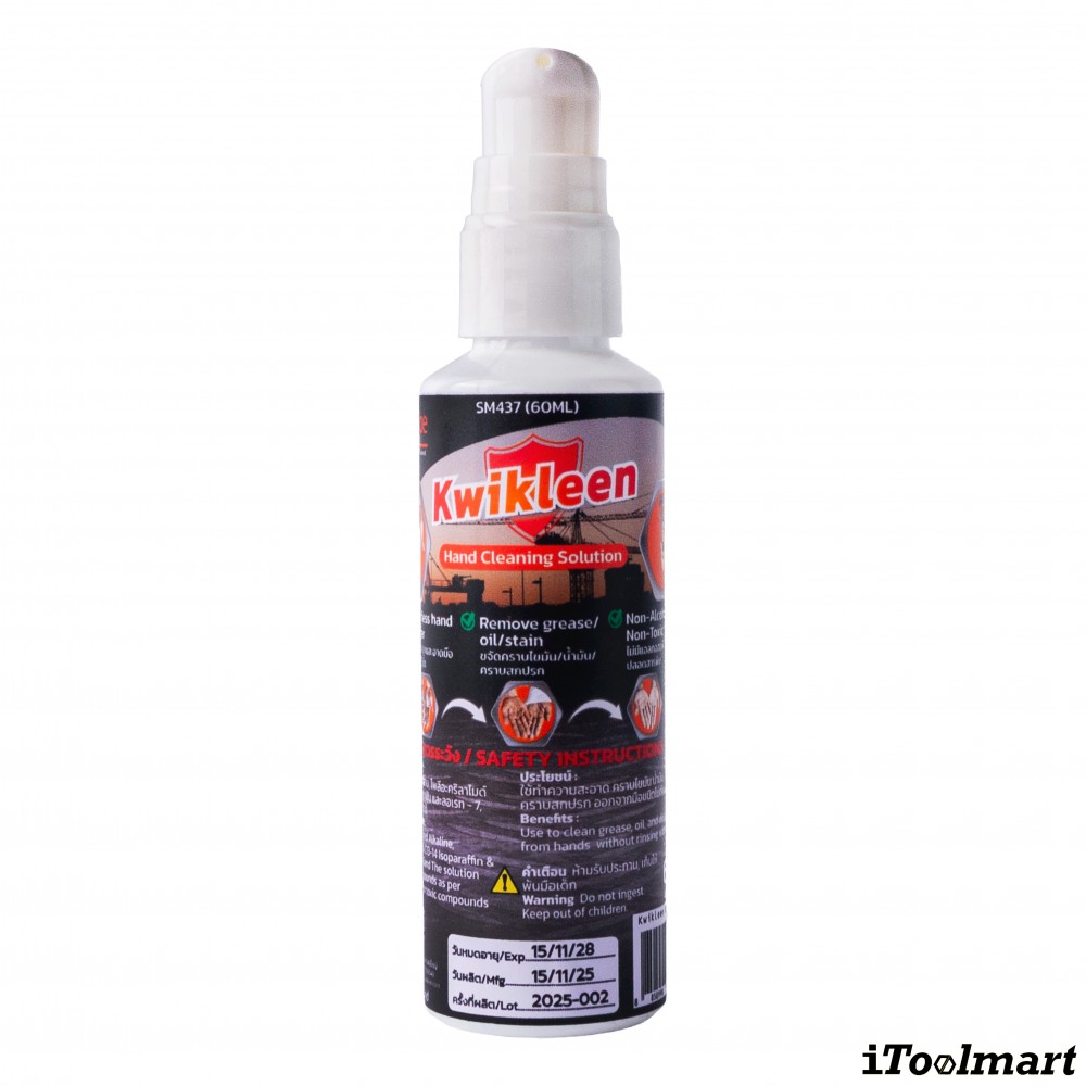 น้ำยาทำความสะอาดมือช่าง PROTAPE SM437 Kwikleen Hand Cleaning Solution ขนาด 60 มล 