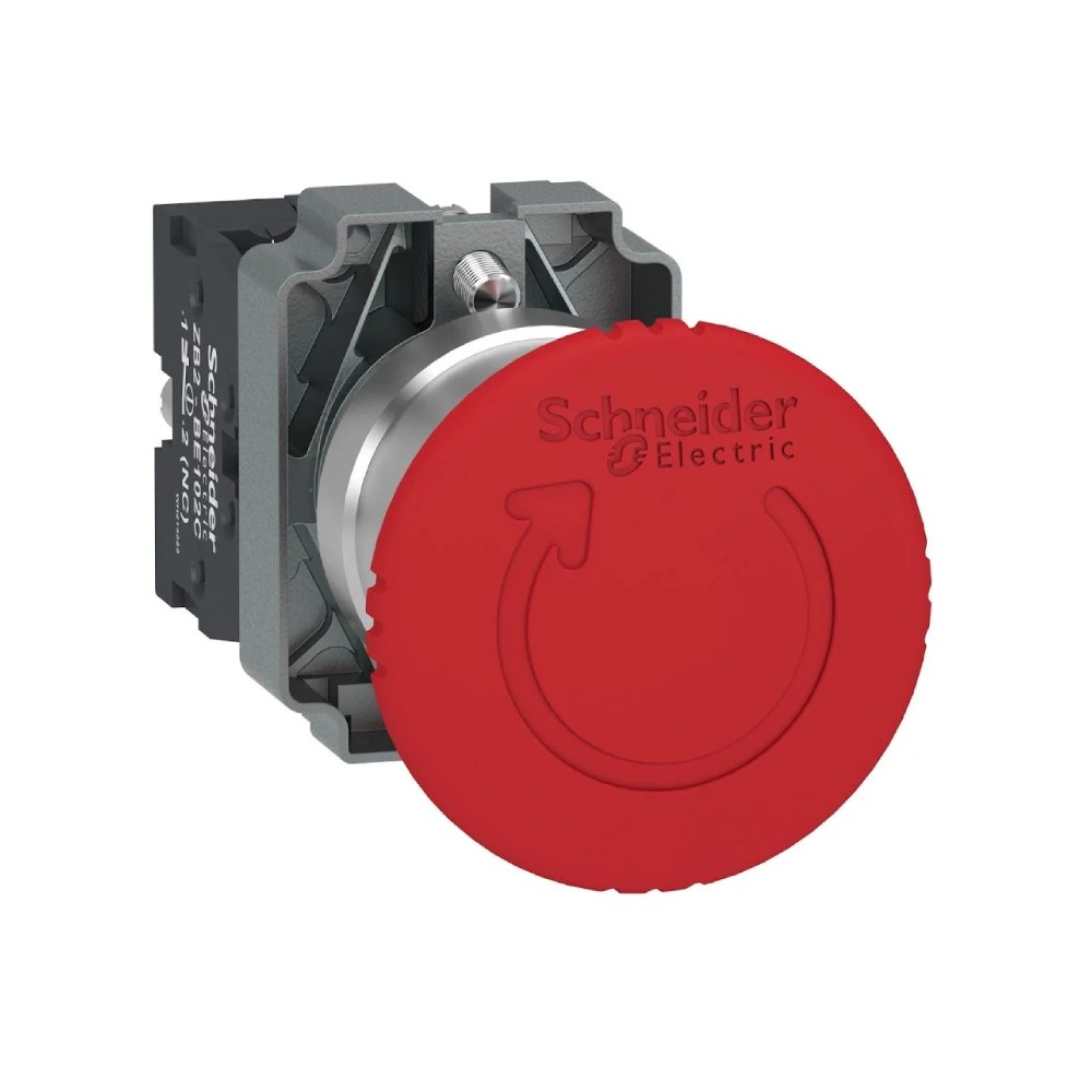 สวิตซ์ปุ่มกด ฉุกเฉิน SCHNEIDER XB2BS8442C กด   หมุนเด้งกลับ 1NC สีแดง