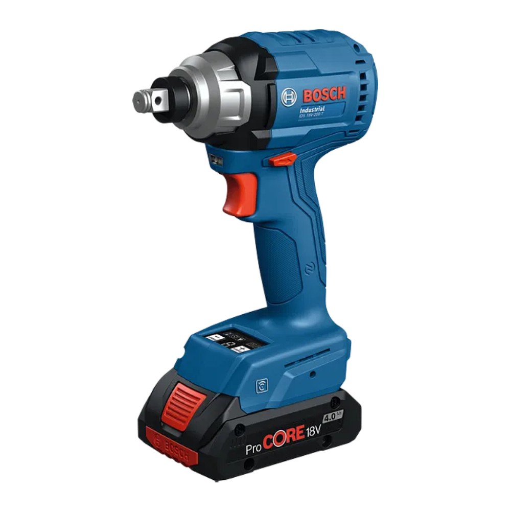 ไขควงกระแทกไร้สาย BOSCH IDS 18V 200 T Industrial 18V ขนาด 1 2 นิ้ว พร้อมแบตเตอรี่   แท่นชาร์จ